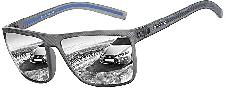 ZENOTTIC Polarized Sunglasses for Men Lightweight TR90 Frame UV400 Protection Square Sun Glasses