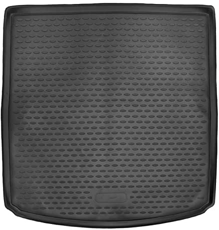 J&J AUTOMOTIVE Tapis de Coffre en Caoutchouc Premium Seat Leon 3 St Break 2013-2020, Ajustement Spécifique, Bord Haut, Noir, Antidérapant, Inodore