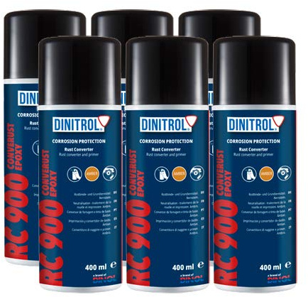 DINITROL 6 X RC900 RUST CONVERTER SPRAY 400ml