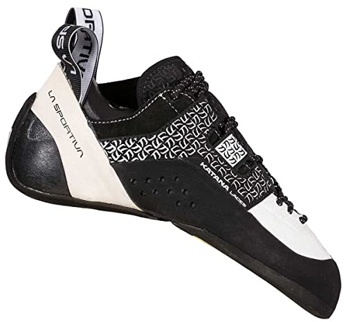 La Sportiva Katana Laces Woman, Scarpe da Arrampicata Donna, Bianco/Nero, 39,5 EU