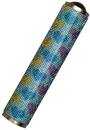 ZEALMAX Caleidoscopio de estaño de vidrio multicolor, caleidoscopio de paisaje real hecho a mano clásico juguete nostálgico