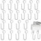 20PCS Shower Rail Hooks Silver Shower Curtain Hooks S Shaped Shower Hooks for Curtains Rust Proof Stainless Steel Shower Curtain Rings for Bathroom Glide Curtain Hangers and Curtain Rod
