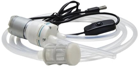 FLCPJGV Bomba eléctrica USB para Transferencia de Vino, Uso múltiple, silenciosa para embotellado de Cerveza, Tubo de Silicio 250 Cm, Individual