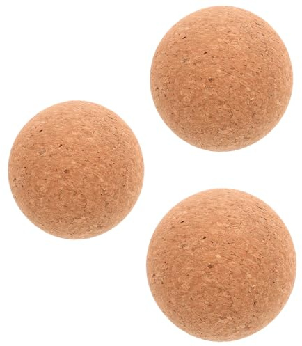 TOPPERFUN 3piezas Pelota de Yoga de Corcho Portátil para Masaje de Pies Manos y Piernas Herramienta de Automasaje para Aliviar la Fascia Plantar para Oficina Gimnasio y Viajes