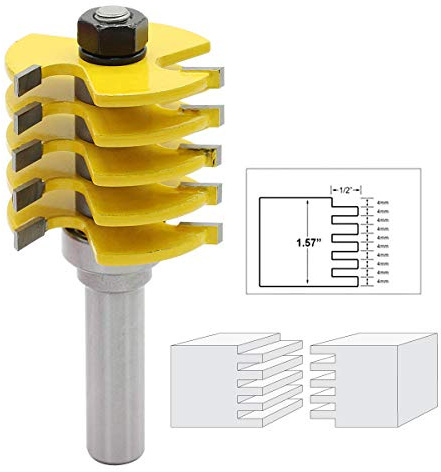 Nxtop 1/2 Inch Shank Finger Joint Router Bit Woodworking Chisel Cutter