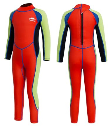 Gogokids Traje de Neopreno para Niños Niñas - Traje de Buceo de Una Pieza 2.5mm Neopreno Ropa de Natación UV 50+ Protección Solar