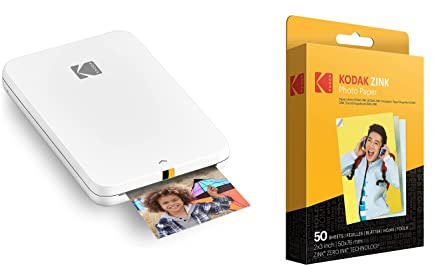 KODAK Step Slim Mobiler Sofortbilddrucker – Drucken Sie kabellos Fotos im Format 5,1 x 7,6 cm auf Zink-Papier mit iOS- und Android-Geräten