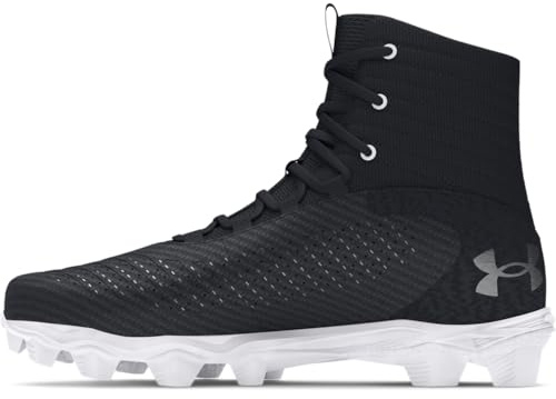 Under Armour Boys' Highlight Franchise RM JR 2.0, (001) Black/White/Metallic Gun Metal, 5.5, US