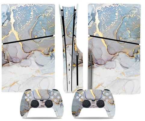 BONOOL PS5 Slim Skin Disc Edition & Digital Edition Console And Controller Vinyl Cover Skins Wraps Scratch Resistant Compatible 46372 Anti Scratch (Size : Disc Version)