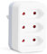 Aigostar Mehrfachsteckdose für Eurostecker，Steckdosenadapter 3 Fach，3 Euro Steckdose Kindersicherung， 2300W，Weiß