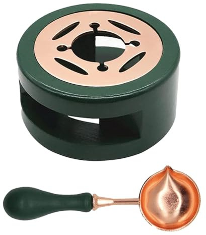 SLAXJNE Base De Horno De 1 Pieza Y Cuchara De 1 Pieza, Dispositivo De Calentamiento Y Fusión De Sellos De Cera, Sellador De Cera, Sello De Cera DIY, Fabricación De Invitaciones