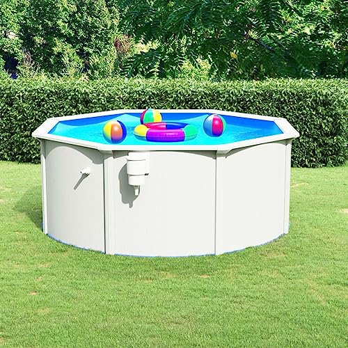 Pool & Spa, Piscinas con pared de acero, 300 x 120 cm, color blanco
