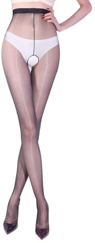 HTRUIYATY Collants Femme Brillants as Collants Sexy Collants 3 D Transparent Huileux Collants Taille Haute