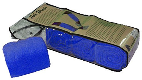 Intrepid International Polo Wraps for Horses Set of 4 Cotton Bandage Wrap, Horse Leg Wraps, Vet Wrap for Horses, Horse Size, Exercise Training Bandage, Blue
