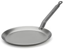 de Buyer - Crêpe-Pfanne CARBONE PLUS aus schwerem Eisenstahl - 22 cm - 5120.22, Silber