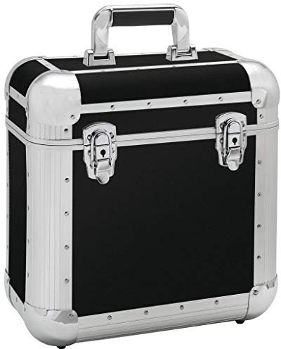 Reloop 60 Record Case Black Classic Plate Case with Removable Lid Foam Padding Black, 60-RECORD-CASE-B