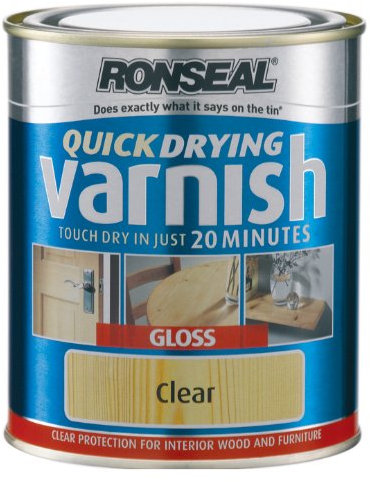 Ronseal QDVGCL750 750ml Quick Dry Varnish Clear - Gloss