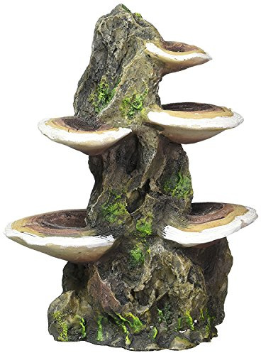 Penn-Plax Deco-Replicas Tree Trunk with Shelf Mushrooms Aquarium Decoration – Safe for Freshwater and Saltwater Fish Tanks – Medium