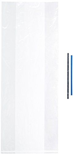 Linear LD CV-100 100 Piece Bread Loaf Bags with Free Bread Ties