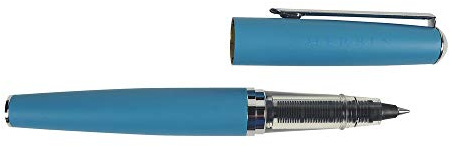 Jacques Herbin 21613T Tintenroller aus Metall (ergonomisch, kompatibel mit Standardpatronen) blau