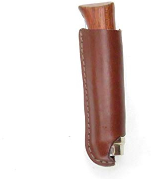 Oopsmark's Leather Belt Sheath and Case for Knives Designed in Opinel France - Pocket Knife Holder for Camping, Hunting, Fishing, and Picnics (#9 - Brown)