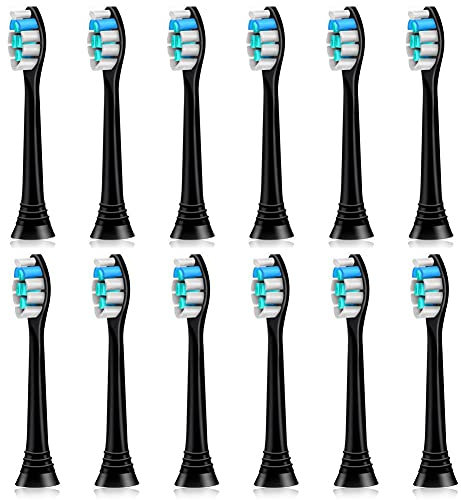 8er Ersatzbürsten Kompatibel mit Philips Sonicare Elektrische Zahnbürste, Precision Clean Bürstenköpfe, 4er Schwarz und 4er Weiß.