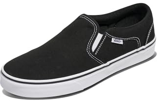 Vans Asher, Sneaker Homme, Noir ((Canvas) black/white), 38.5 EU