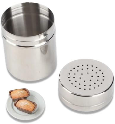Spargisale in Acciaio Inox, Saliera e Pepiera, Spargisale da Cucina, Salt Shaker, Saliera e Pepe Dispenser, Spargizucchero Cacao Contenitore, Porta Spezie Contenitore, Zucchero a Velo con Coperchio