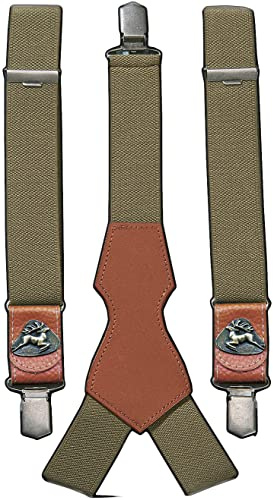 La Chasse® Bretelles pour homme pour chasseurs avec motif de chasse et cerf - Accessoire de costume traditionnel pour pantalons en cuir.