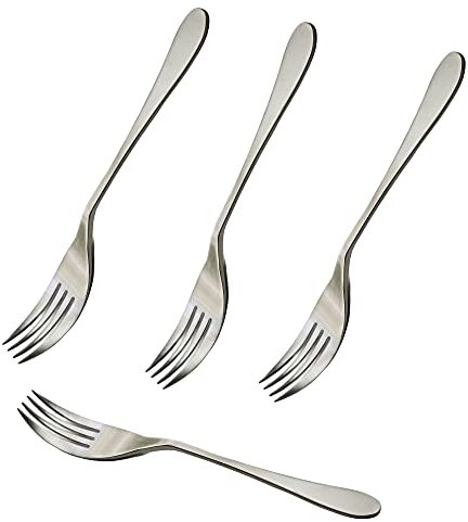 Knork Lite Stainless Steel, 4 Piece Set, Dinner Knork Fork (Open Stock), Matte Brushed Finish