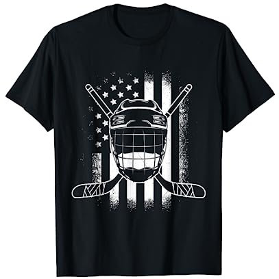USA Eishockey Spieler Hockey Schläger T-Shirt