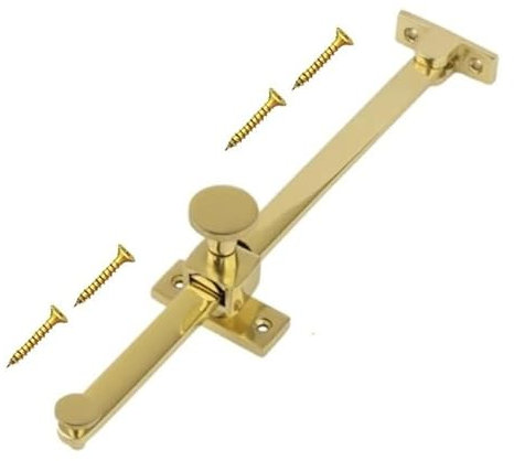 TERF® 250mm Heavy Duty Polished Brass Adjustable Sliding Screw Down Window Casement Stay 250mm (10'') Including Fixing Screw - Pack of 1