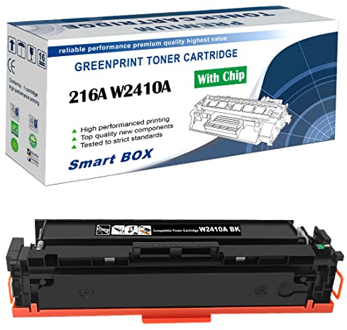 GREENPRINT W2410A 216A [ with Chip ] Compatible Toner Cartridge 1050 Pages Black for H P Color Laserjet Pro Printers M155 M155a M155nw MFP M182 M183 M182n M182nw M183fw Packaging May Vary