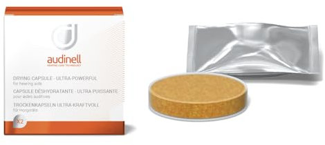 Audinell Pastilles déshydratantes - Déshumificateur systèmes auditifs - 2 Capsules - Déshumidifier aides auditives et embouts auriculaires