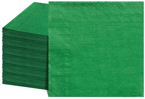 NatNarr 120 Pcs Green Napkins, Golf Napkins Disposable Beverage Dessert Napkin Green Paper Napkin for Golf Party, Master Birthday, Baby Shower, 5 x 5 Inch