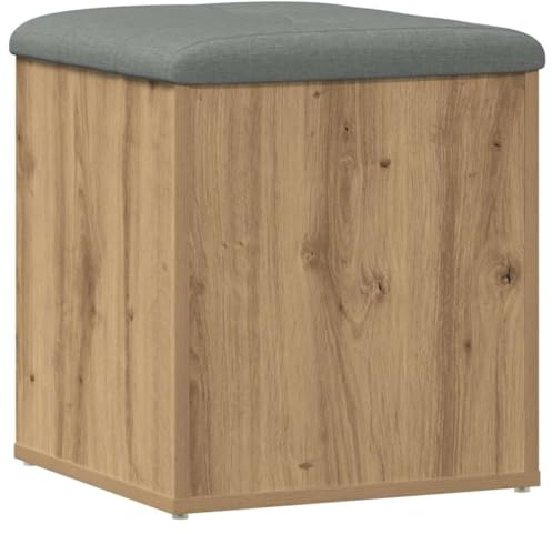vidaXL Sitzbank mit Stauraum Artisan-Eiche 42x42x45 cm Holzwerkstoff, Schuhbank, Flurbank, Dielenbank, Bank, Aufbewahrungsbank, Flurbank mit Stauraum