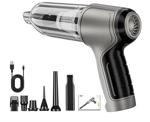 RUOVXWU Handheld Vacuum Cleaner, Powerful Suction Portable Lightweight Car Vacuum Cleaner Cordless, Car Cleaner, Rechargeable Mini Hand Held Vacuum for Car/Home/Pet Hair Cleaning