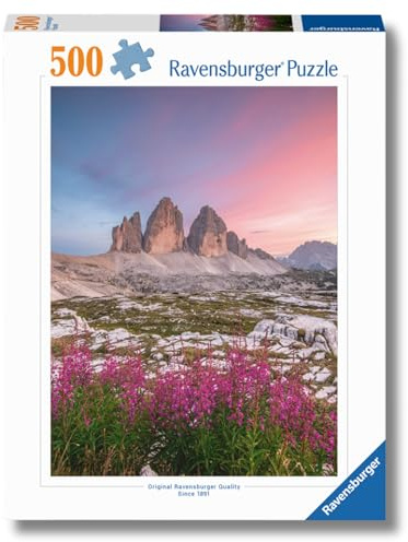 Ravensburger Puzzle 500 Pezzi Le Tre Cime Lavaredo – Puzzle Adulti +14 anni, 49 x 36 cm, Puzzle per Adulti Italia, Collezione 500 Pezzi, Idee Regalo