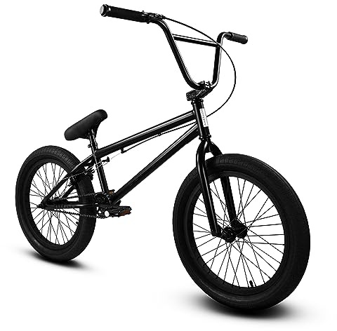 Elite BMX Freestyle Bike, Durable Steel Frame, Available in 16, 18, and 20 Sizes. New Sizes 26 and 29 BMX Bicycles. (Black, 20)