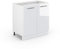 Vicco Midischrank Fame-Line, Weiß Hochglanz/Weiß, 80 x 81.6 cm mit Regal, ohne Arbeitsplatte