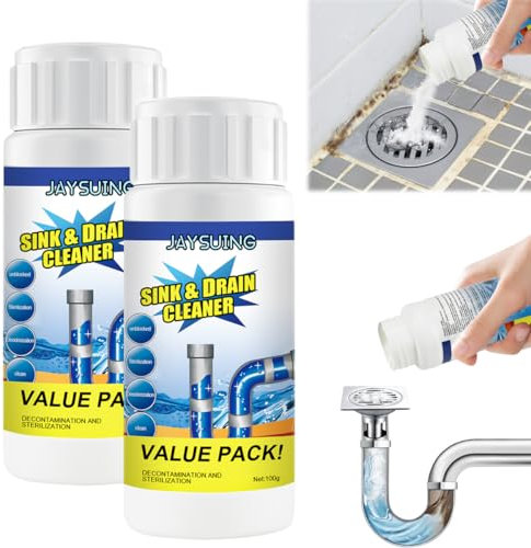 2 Stück Kloreiniger Extra Stark 100g,New 2025 Toilet Reiniger Extrem,Abflussreiniger Extrem Stark,Verstopfungsprobleme Schnell Lösen,für Verstopfte Toiletten und Abwasserrohre