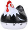 Aoveew Kitchen Chicken Pattern Baking Timer Cute Shape 60min Mechanical Countdown Reminder for Cooking (Black)