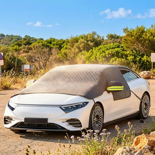 Protector Solar Coche, Funda Parabrisas Magnética 4 Estaciones 259x114cm