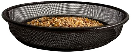 Bandeja para Aves,Plato de Malla para Alimento | Bandeja de Alimentación de Metal Resistente a la Oxidación de 17,5 x 16,3 x 3,3 cm | para Gorriones, Agapornis, Jardín, Terraza, Patio,