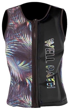 Chaleco de Kayak Unisex Alta Flotabilidad Ligero Neopreno Elástico 1.5mm para Natación Surf Paddle Deportes Acuáticos(Black,M)
