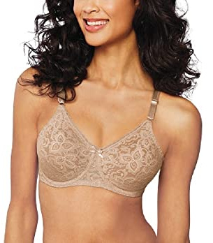 Bali Women's Lace and Smooth Underwire Bra, Nude,36DD