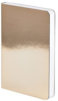 Nuuna Notizbuch A6 | Shiny Starlet S - Gold | Dotted Journal | 2,5mm Punktraster | 176 nummerierte Seiten | 120g Premium-Papier | Metallic-Effekt | vegan | nachhaltig produziert in Deutschland