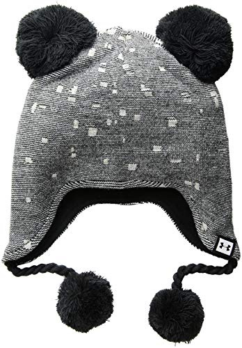Under Armour Little Girl's Tassle Beanie Hat, Black foil, 1-3