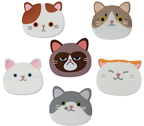 6 sottobicchieri decorativi in silicone per vino, bicchieri, tazze da tè e bevande (gel di silice)