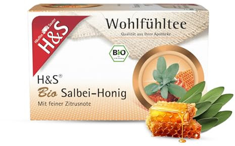 H&S Bio Salbei-Honig Tee: Sanft zitronig, süß-honigartige Teemischung, 20 x 2,0 g